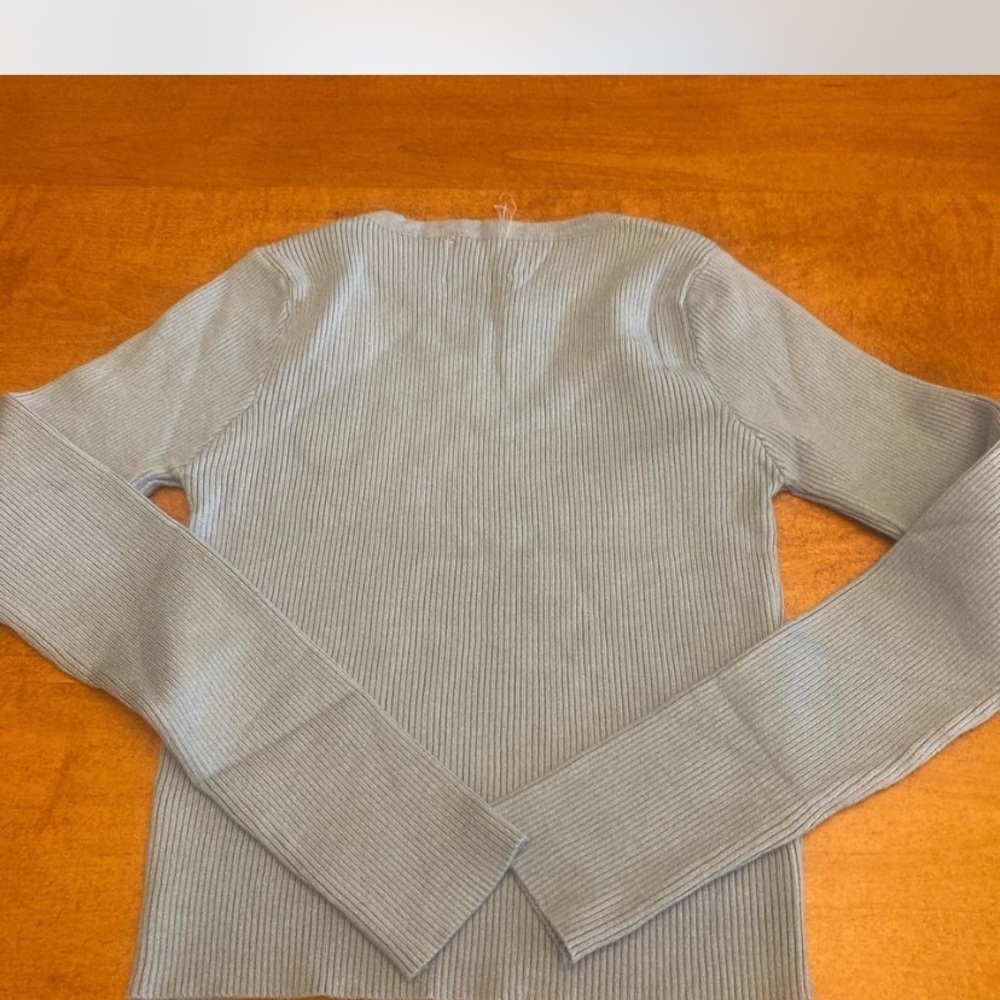 Princess Polly Light Blue Ribbed Sweater - Picture 7 of 7